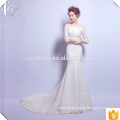 2016 Mermaid Wedding Dresses Long Sleeves Lace Beaded White Sexy Bridal Gowns with Long Tail